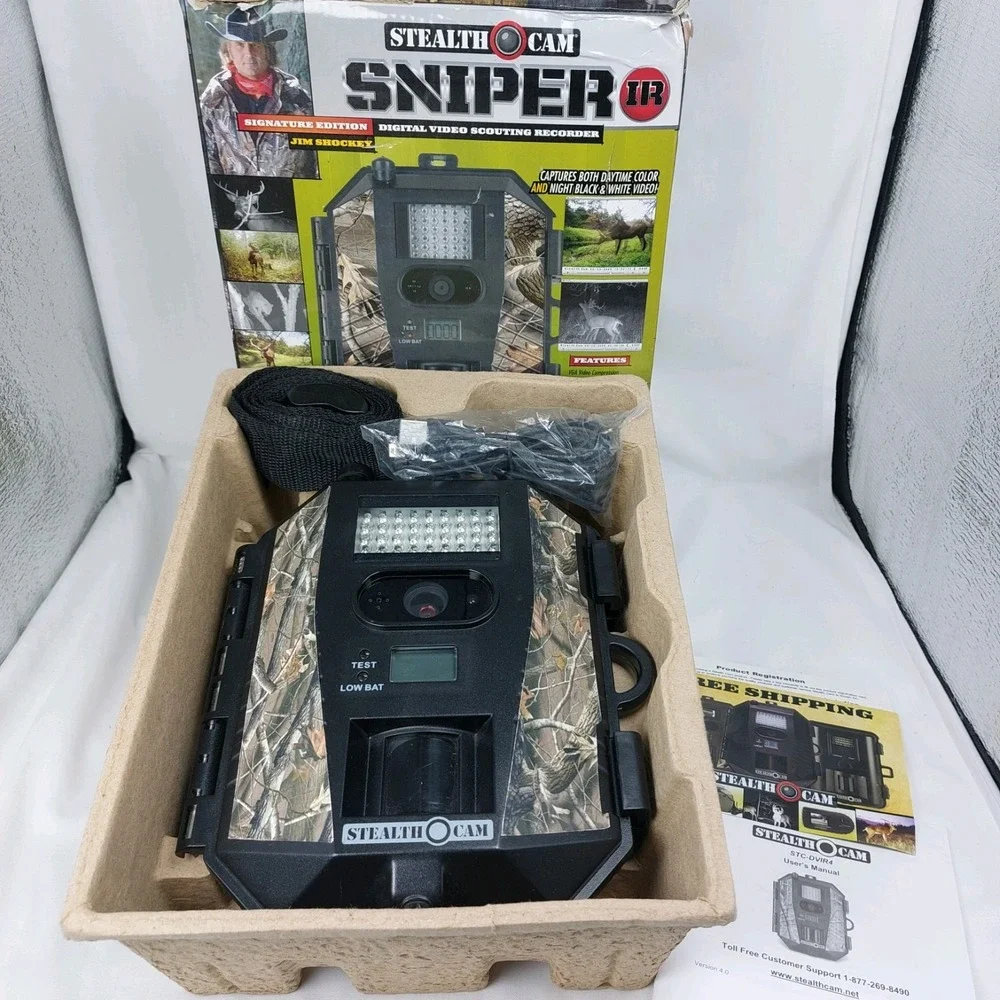 NEW Stealth Cam Sniper IR Jim Shockey Signature Edition Digital Video Camera 8MP